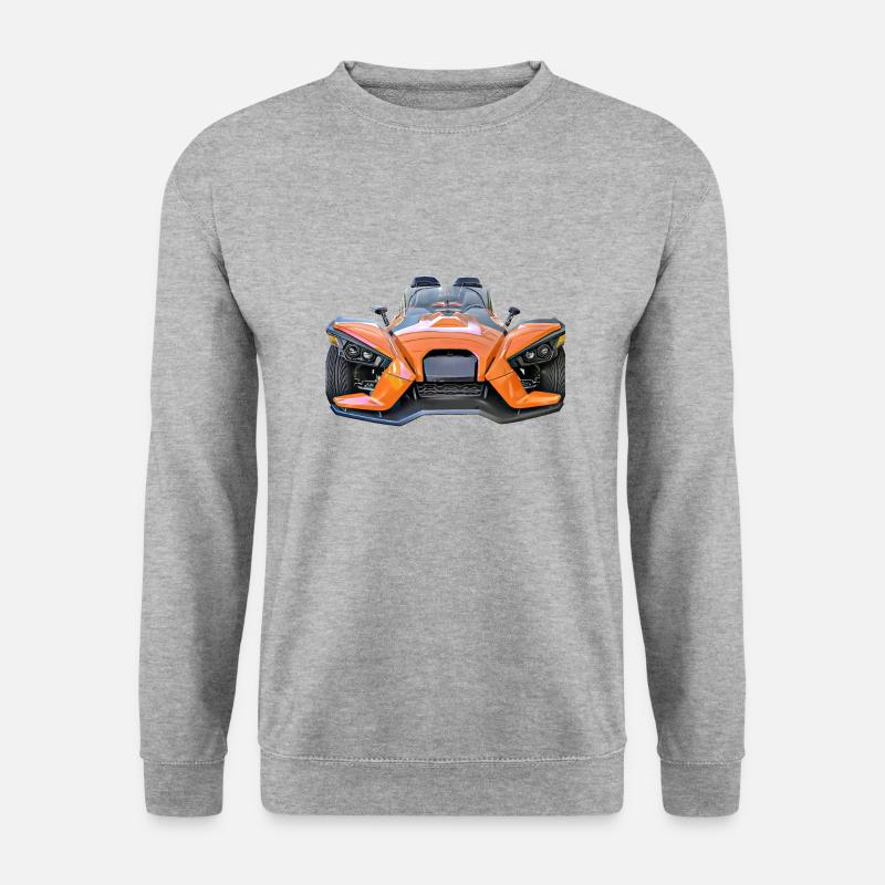 Funcar orange - Unisex Pullover - Weißgrau meliert