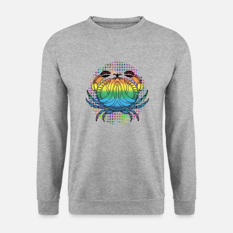 Krebs - Unisex Pullover - Weißgrau meliert