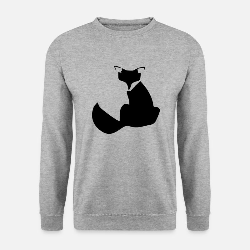 fuchs - Unisex Pullover - Weißgrau meliert