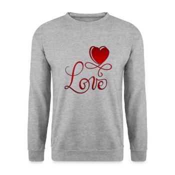 Valentine's Day Valentine's Day - Unisex Sweatshirt - salt & pepper - Front - Alina (178cm) & Michal (187cm)