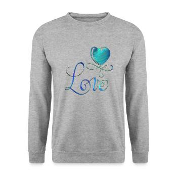 Valentine's Day Valentine's Day - Unisex Sweatshirt - salt & pepper - Front - Alina (178cm) & Michal (187cm)