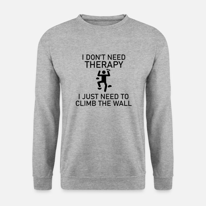 Bouldern Klettern Climbing - Unisex Pullover - Weißgrau meliert