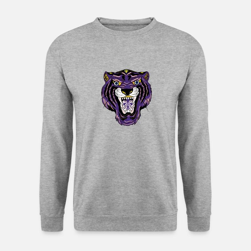 Tiger - Unisex Pullover - Weißgrau meliert