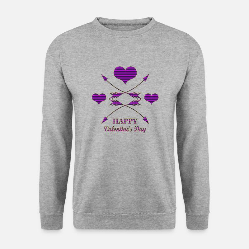 Saint-Valentin Saint-Valentin - Sweat-shirt Unisexe - gris chiné