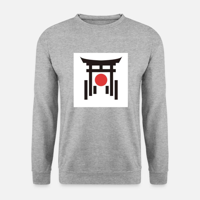 japan Shrein - Unisex Pullover - Weißgrau meliert