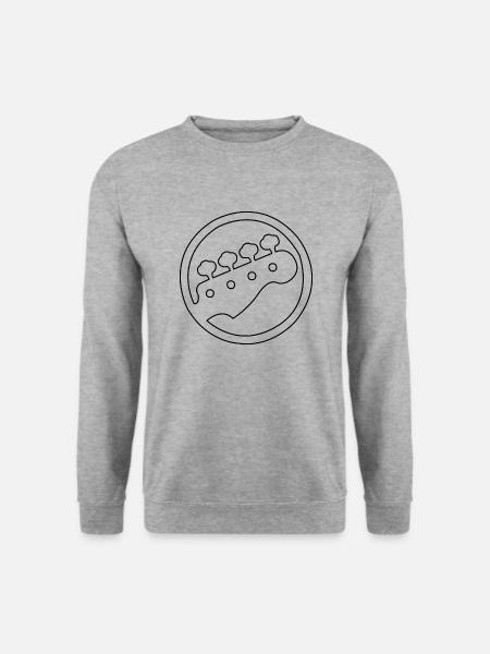 Bass guitar head design - Unisex Pullover - Weißgrau meliert