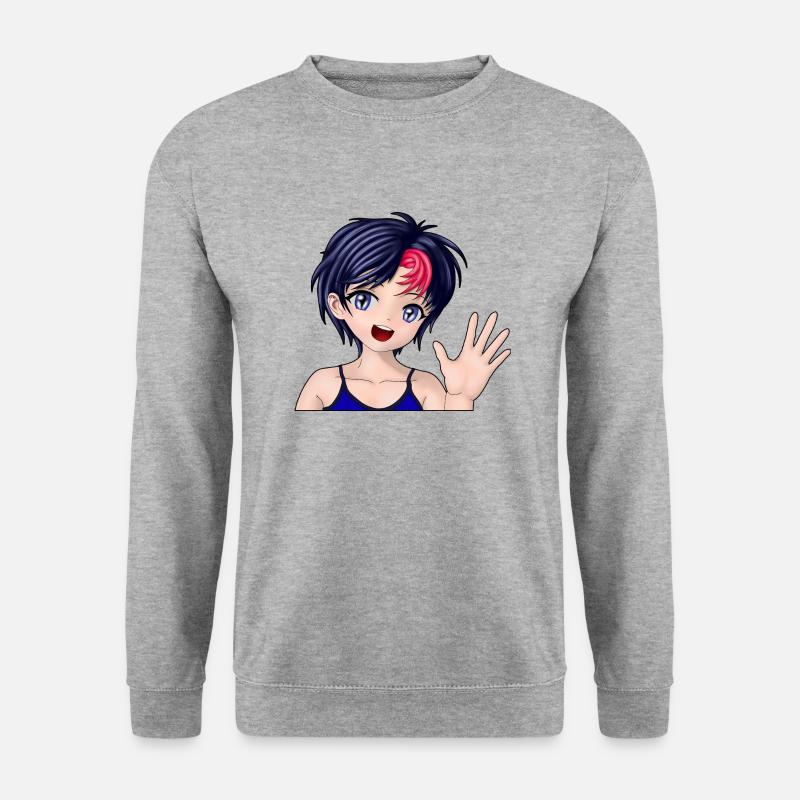 Hallo, wie geht es dir? - Unisex Pullover - Weißgrau meliert