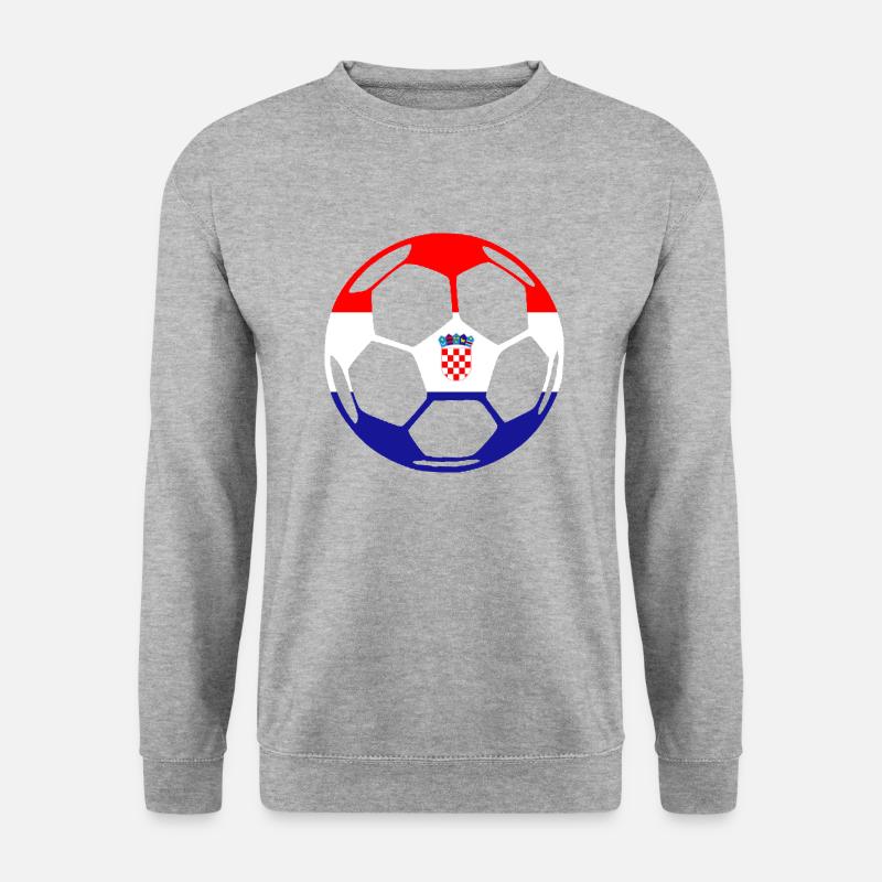 ballCROATIA - Unisex Pullover - Weißgrau meliert