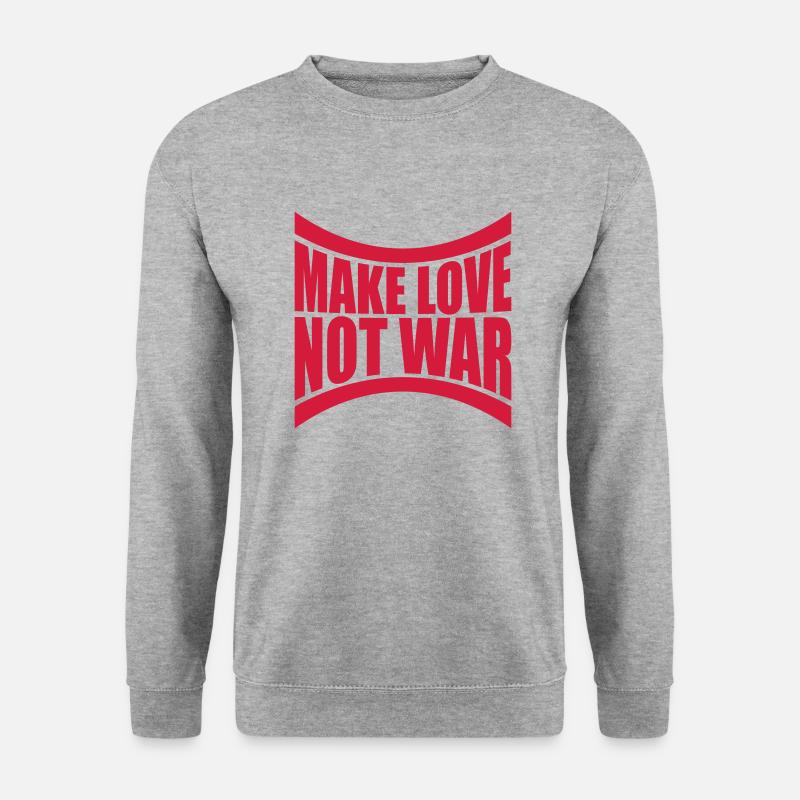 Design Make Love - Unisex Pullover - Weißgrau meliert