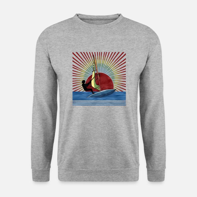 Windsurfen - Unisex Pullover - Weißgrau meliert