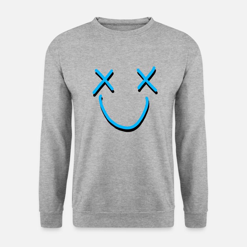 LouiSmiley - Unisex Pullover - Weißgrau meliert