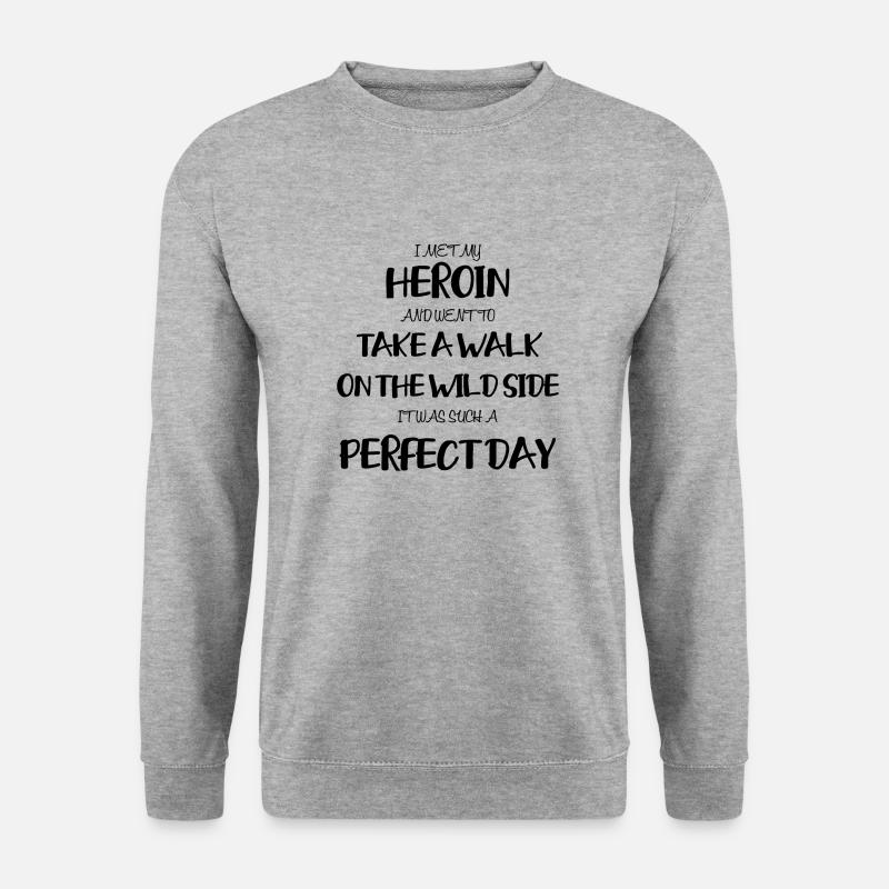 Hommage an Lou Reed - Unisex Pullover - Weißgrau meliert