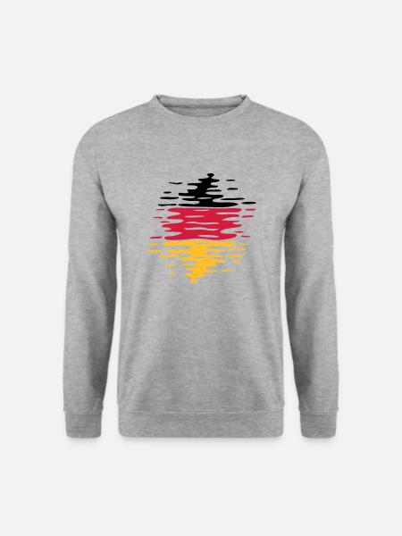 Germany Flag Waves - Unisex Sweatshirt - salt & pepper