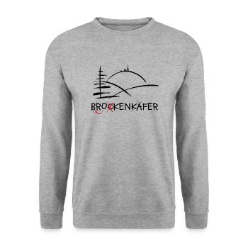 Brockenkäfer - Unisex Pullover - Weißgrau meliert - Vorne - Alina (178cm) & Michal (187cm)