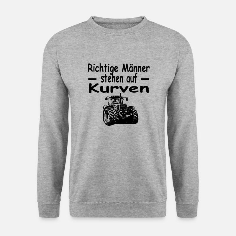 Traktor - Unisex Pullover - Weißgrau meliert