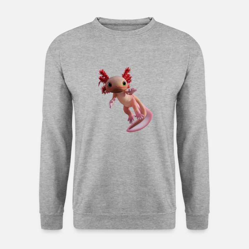 Axolotl - Unisex Pullover - Weißgrau meliert