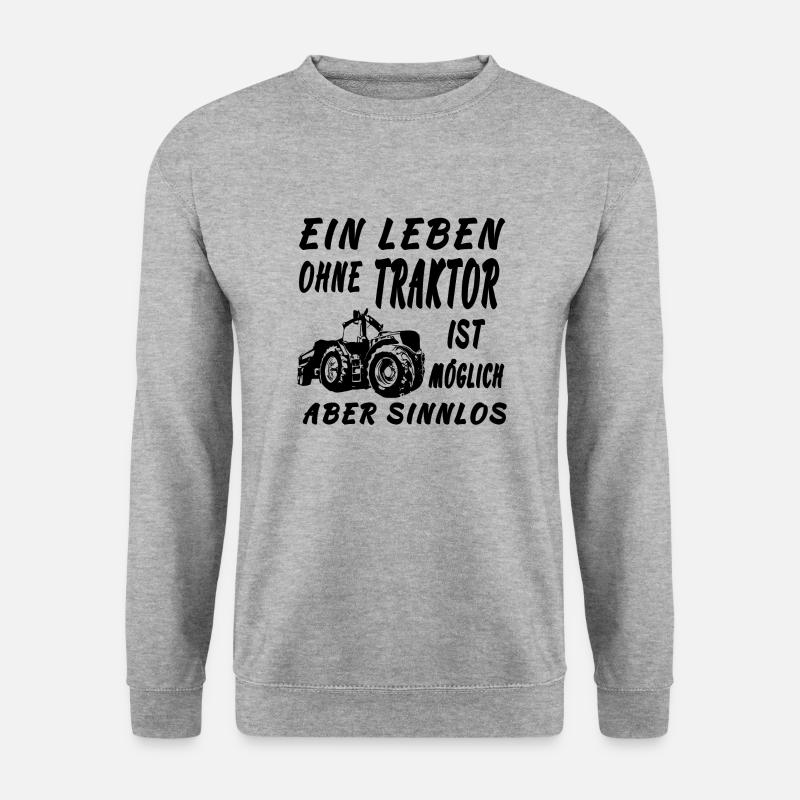 Traktor - Unisex Pullover - Weißgrau meliert