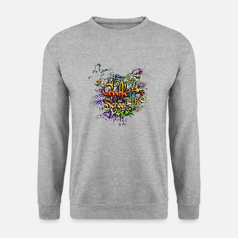 Graffitti - Unisex Pullover - Weißgrau meliert