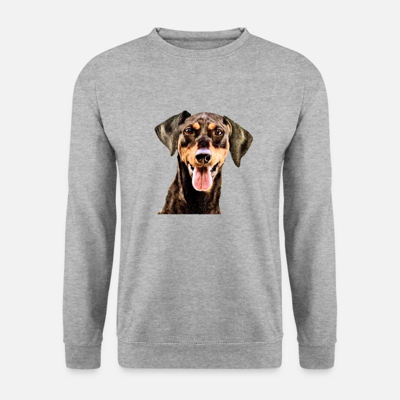Zwergpinscher - Unisex Pullover - Weißgrau meliert