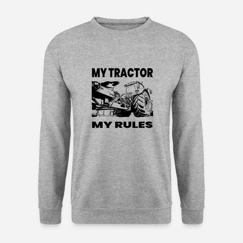 Traktor - Unisex Pullover - Weißgrau meliert