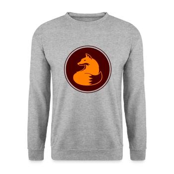 Fox - Unisex Pullover - Weißgrau meliert - Vorne - Alina (178cm) & Michal (187cm)