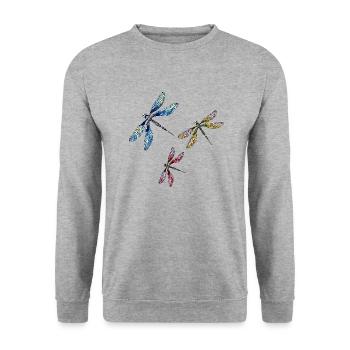 Wichtig - Unisex Pullover - Weißgrau meliert - Vorne - Alina (178cm) & Michal (187cm)