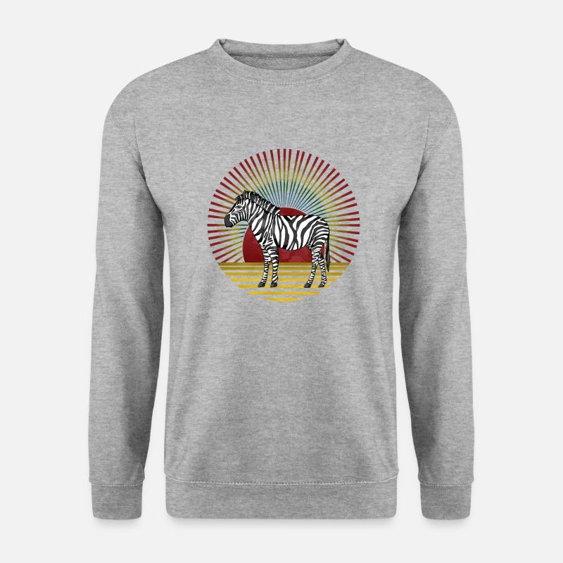 Zebra - Unisex Pullover - Weißgrau meliert
