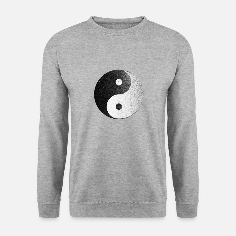 Ying und Yang - Unisex Pullover - Weißgrau meliert