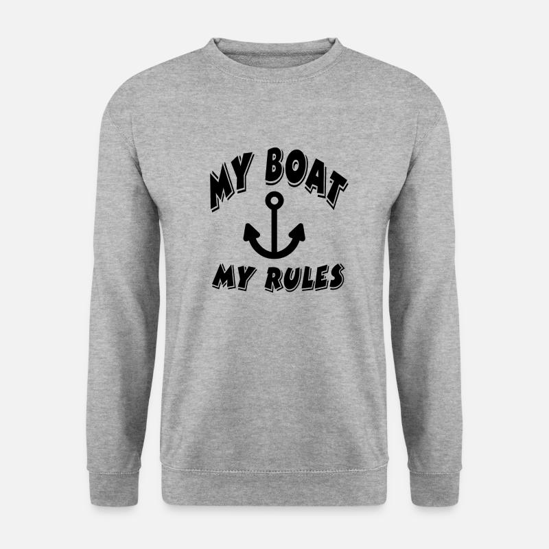 Boot - Unisex Pullover - Weißgrau meliert