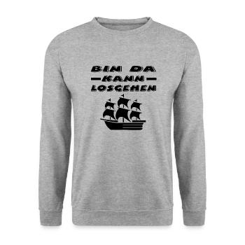 Schiff - Unisex Pullover - Weißgrau meliert - Vorne - Alina (178cm) & Michal (187cm)