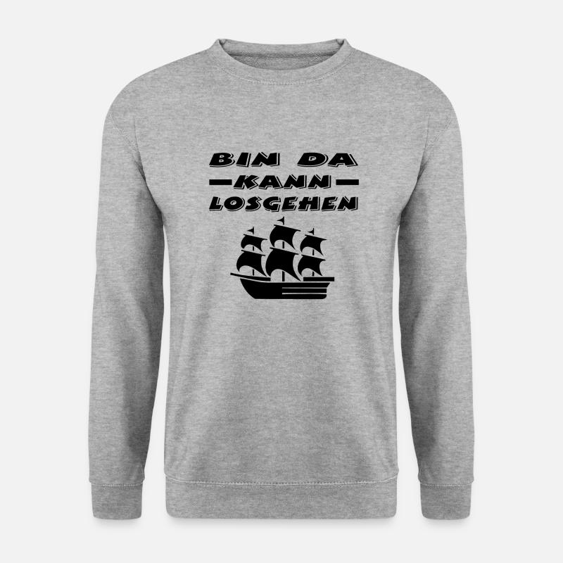 Schiff - Unisex Pullover - Weißgrau meliert