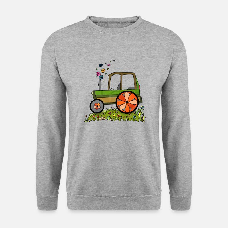 Traktor - Unisex Pullover - Weißgrau meliert