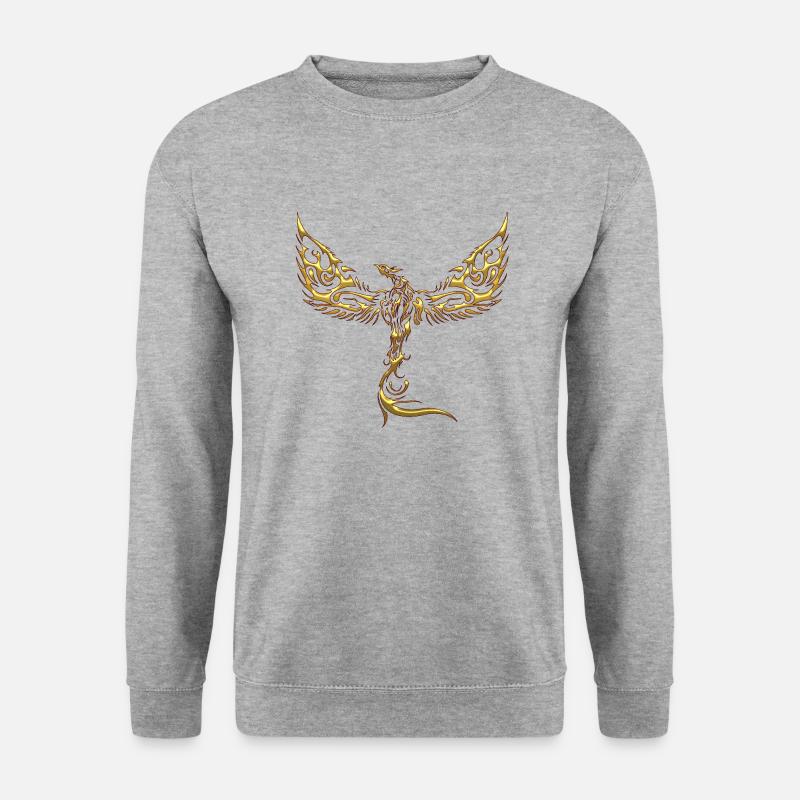 Adler-Adler-Adler-Adler-Vogel-Vogel - Unisex Pullover - Weißgrau meliert