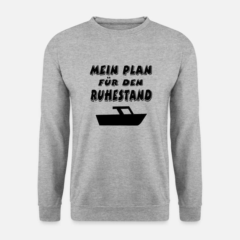Motorboot - Unisex Pullover - Weißgrau meliert