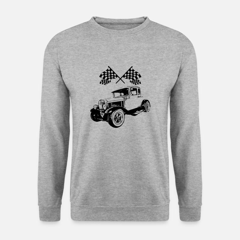 Auto - Unisex Pullover - Weißgrau meliert
