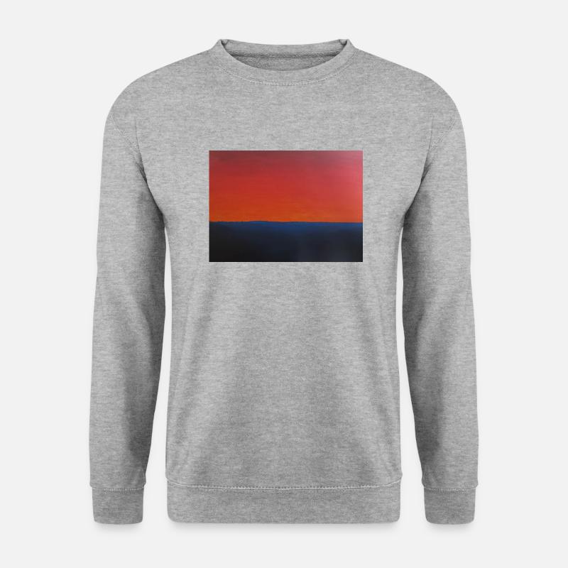 Sonnenuntergang - Unisex Pullover - Weißgrau meliert
