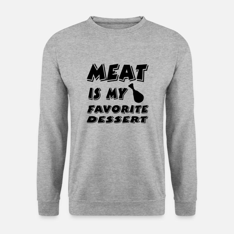 Fleisch - Unisex Pullover - Weißgrau meliert