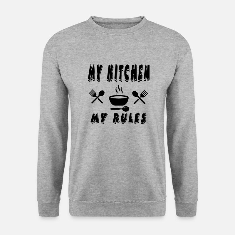 Küche - Unisex Pullover - Weißgrau meliert