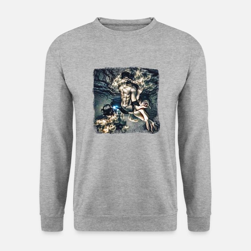Embrace The Darkness - Unisex Pullover - Weißgrau meliert