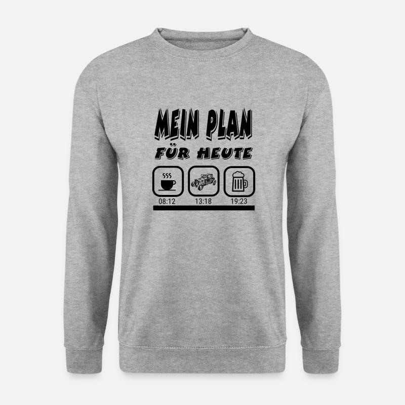 Auto - Unisex Pullover - Weißgrau meliert