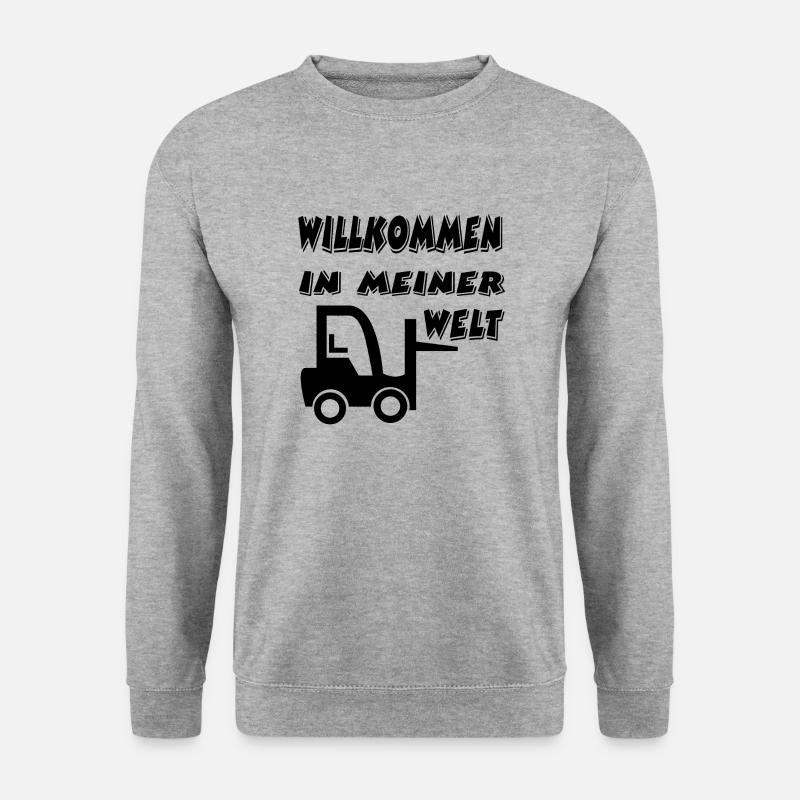 Gabelstapler - Unisex Pullover - Weißgrau meliert