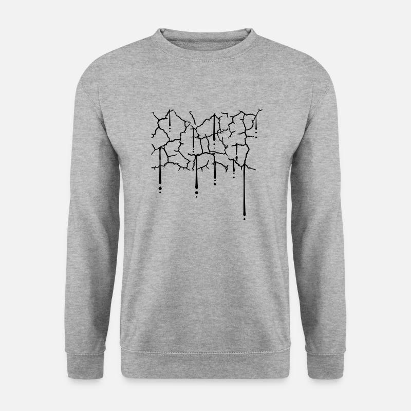 Drops Cracks Pattern Texture - Unisex Sweatshirt - salt & pepper