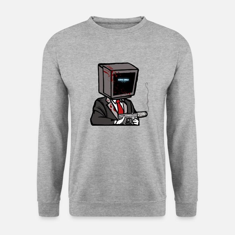 Rob - Unisex Pullover - Weißgrau meliert