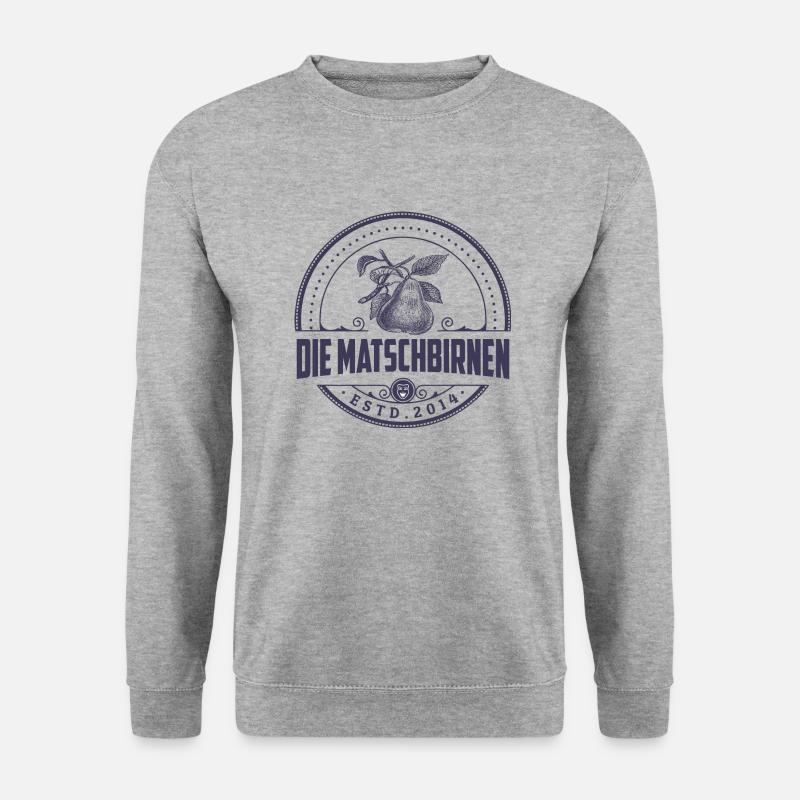 Matschbirnen einfarbig 1 - Unisex Pullover - Weißgrau meliert