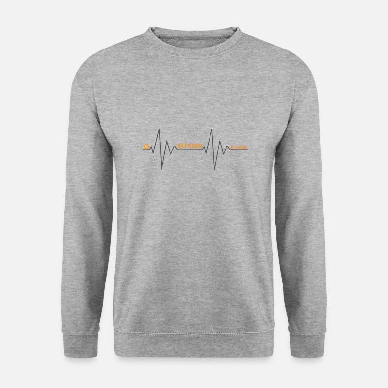 Bitcoin - Unisex Pullover - Weißgrau meliert