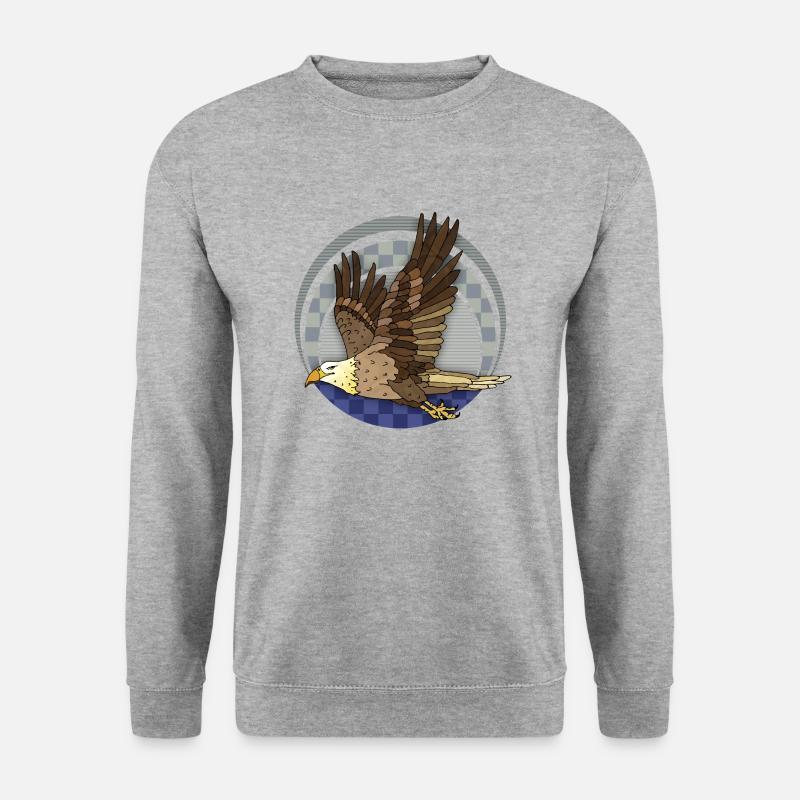 Vogel - Unisex Pullover - Weißgrau meliert