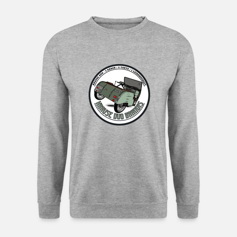 Krause Duo Heckansicht - Unisex Pullover - Weißgrau meliert
