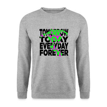 Skateboarding forever - Unisex Pullover - Weißgrau meliert - Vorne - Alina (178cm) & Michal (187cm)