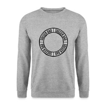 Ring Soccer Dad Logo - Unisex Pullover - Weißgrau meliert - Vorne - Alina (178cm) & Michal (187cm)