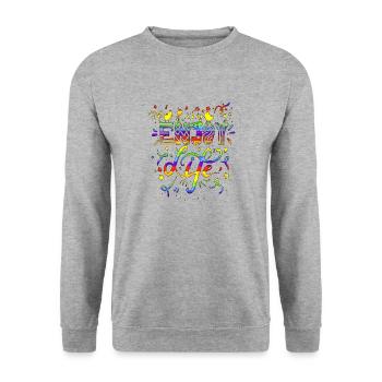 Think outside the box positive thoughts happy - Unisex Sweatshirt - salt & pepper - Front - Alina (178cm) & Michal (187cm)